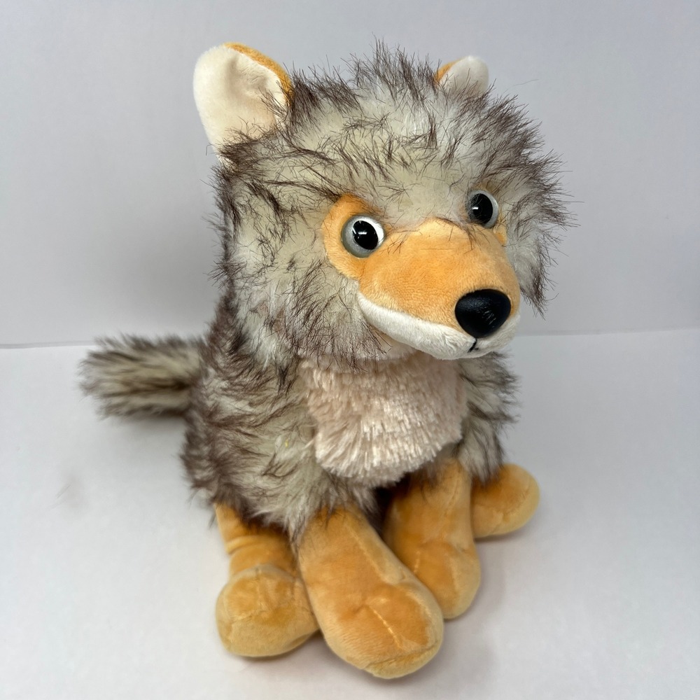 The Petting Zoo Wild Ones Coyote Plush 12 Inch Brown Tan Recycled Stuffed Toy